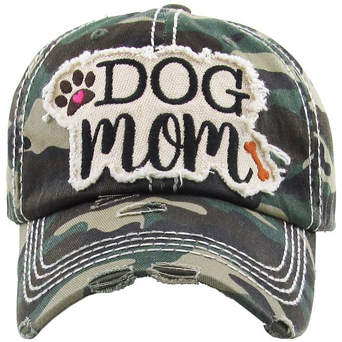 Hana – wholesale Baseballkeps - Dam – DOG MOM keps med vintagepatch och sliten look1