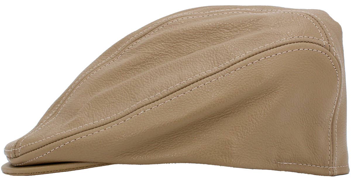 KBETHOS – wholesale News boy/school boy hat – Men's – 100% Leather Ascot - Made in USA | KBETHOS13