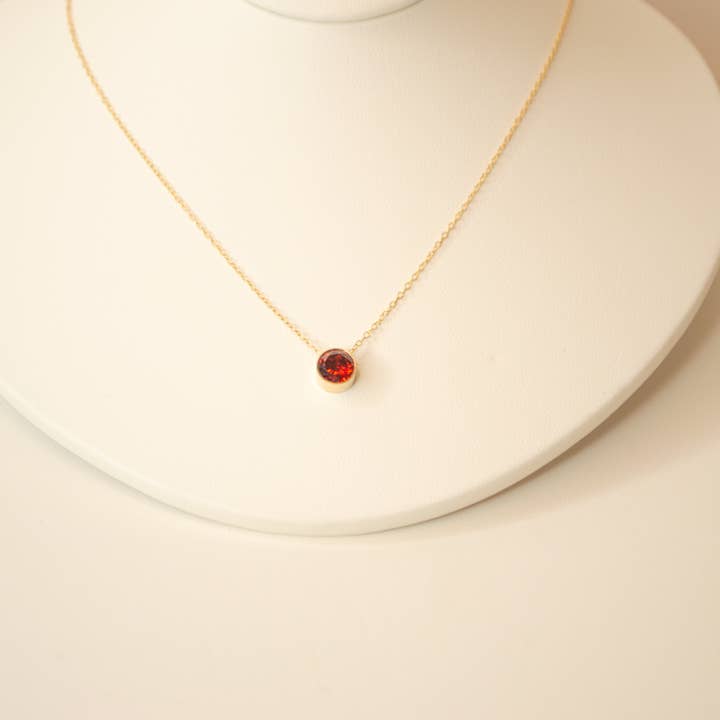 Collar con piedra de nacimiento engastada para venta al por mayor de Syd Squared Jewelry