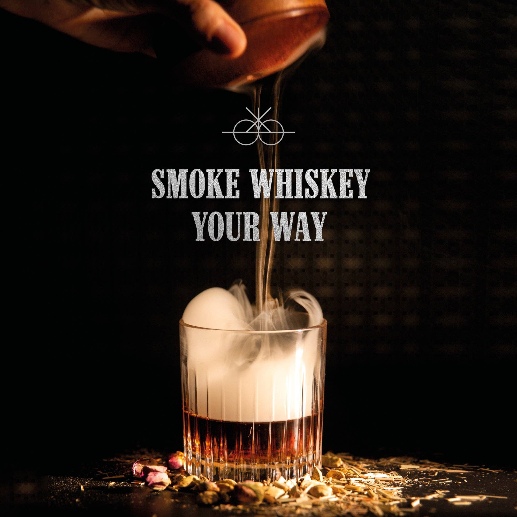 Craftly - Venta al por mayor Kit para preparar bebidas - Whiskey Smoker Kit: set para ahumar whisky y bourbon DIY | Infusion mit reichhaltigen Raucharomen | Geschenk für Whisky-Liebhaber und Hobby-Barkeeper1