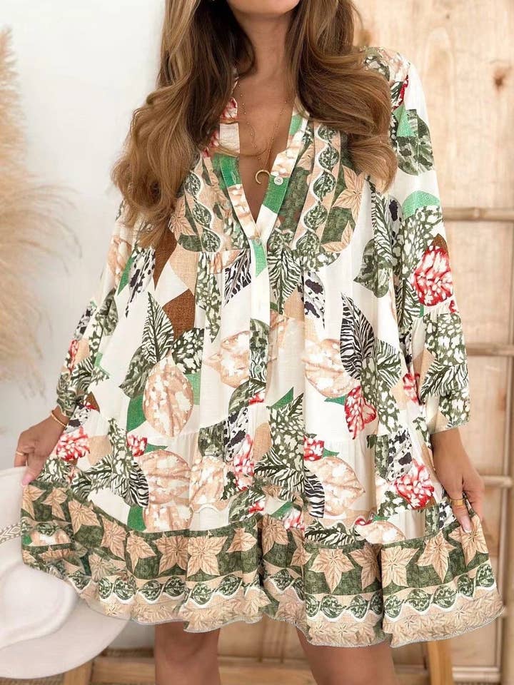 Short viscose dress - 24062-24 for wholesale by ESTEE BROWN