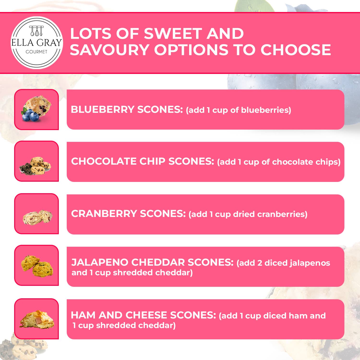 Ella Gray Gourmet - Vente Préparation pour biscuits - Mélange Scone8