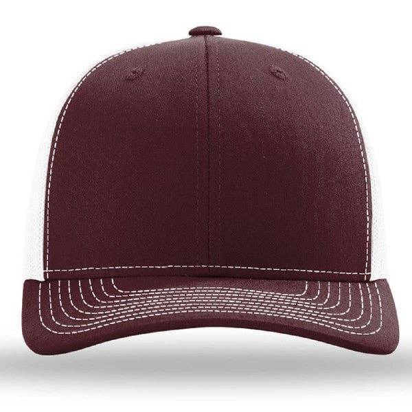 Kodiak Wholesale - Wholesale Trucker Hat - Unisex - Richardson 112 Snapback Trucker Cap - Custom Leather Patch H56