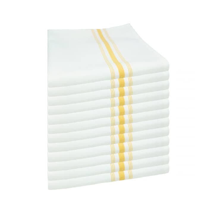 Arkwright Home - Wholesale Dinner & Cloth Napkin - Striped Bistro Napkins (12pk) - Spun Polyester, Colors,18x2227
