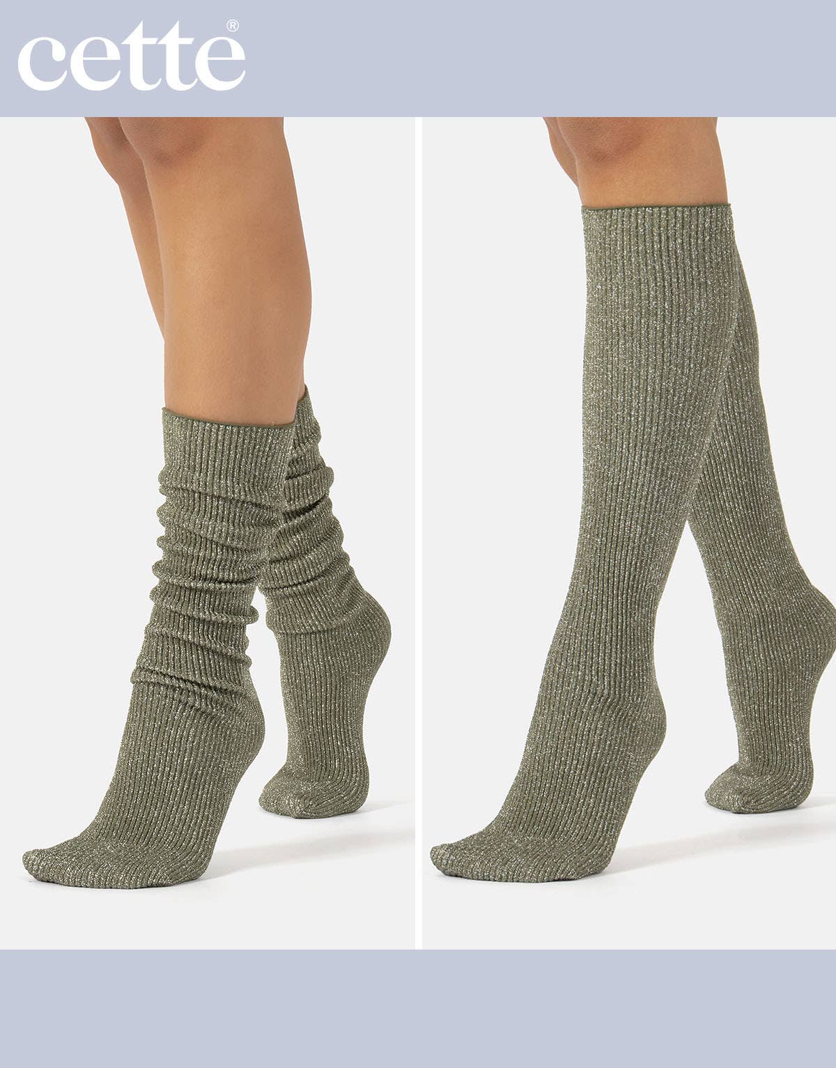 Cette - Wholesale Socks - Women's - Ribbed Socks, Shiny Socks for Women, Dresses for Women40