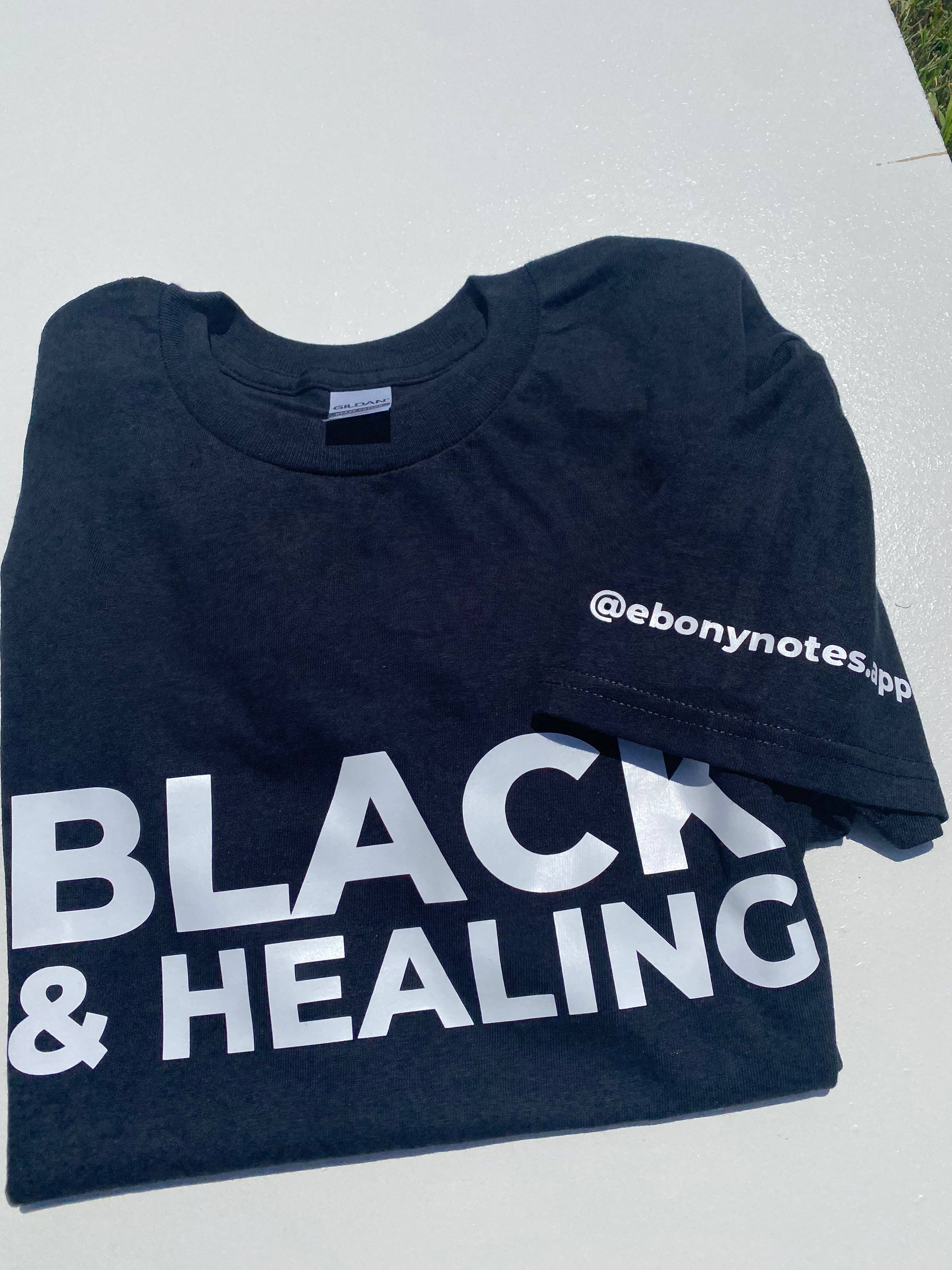 Ebony Notes Company - Wholesale Screen Printed T-Shirt - Unisex - Black & Healing Shirt9