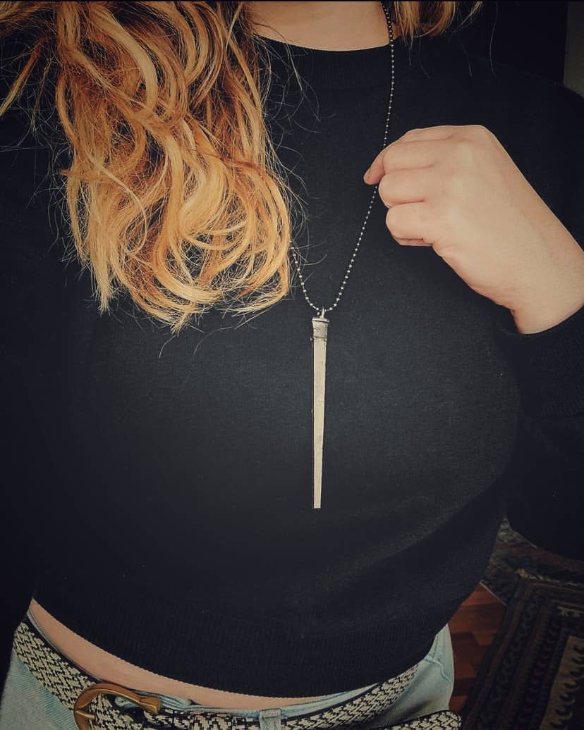 MergingMetals - Wholesale Pendant/Charm Necklace - Coffin Nail Necklace - Gunmetal6