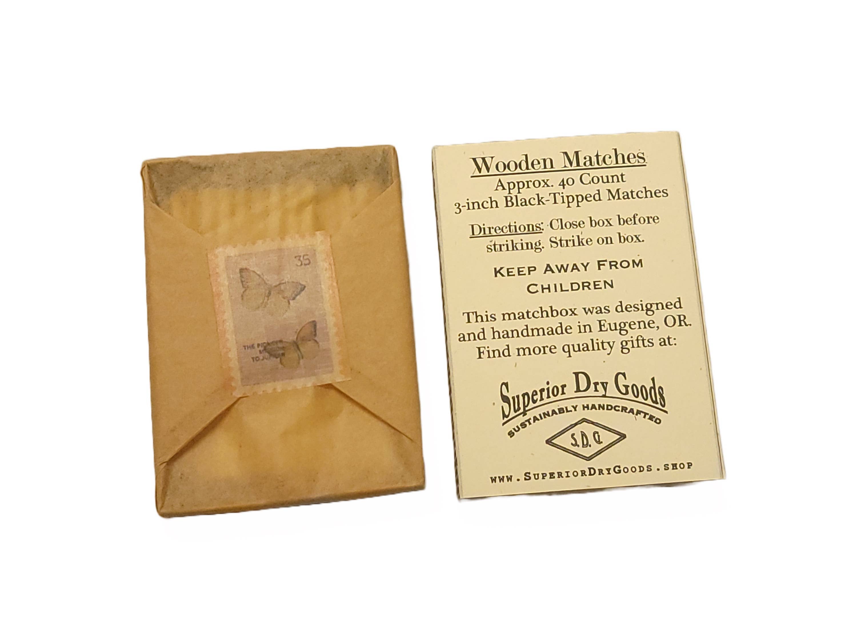 Superior Dry Goods - Wholesale Matches - "Beautiful Butterflies" Handmade Decorator Matchbox Lot8