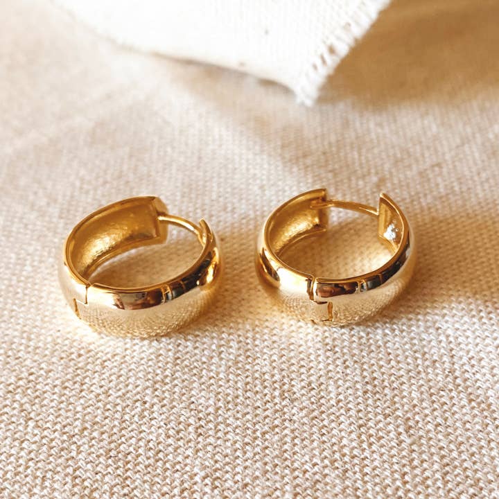 GoldFi - Wholesale Hoop Earrings - Chunky Clicker Hoop Earrings In 18k Gold Filled