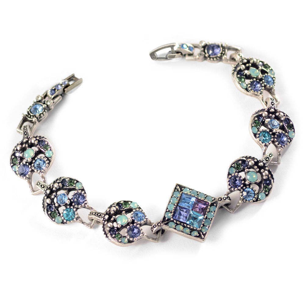 Sweet Romance Jewelry - Wholesale Link & Chain Bracelet - Vintage Midcentury Aurora Glamour Bracelet   BR5555