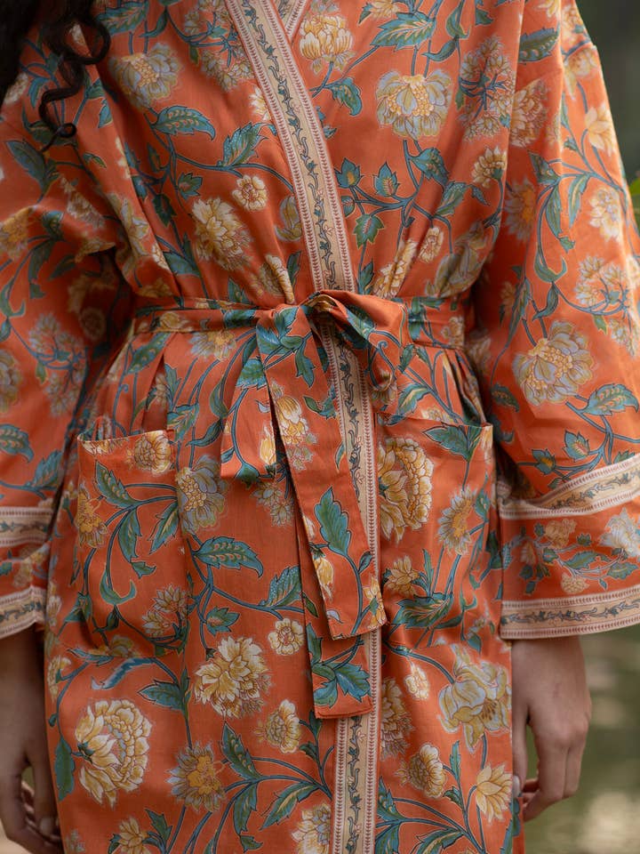 Kimono Naranja Florentino para venta al por mayor de Handprint