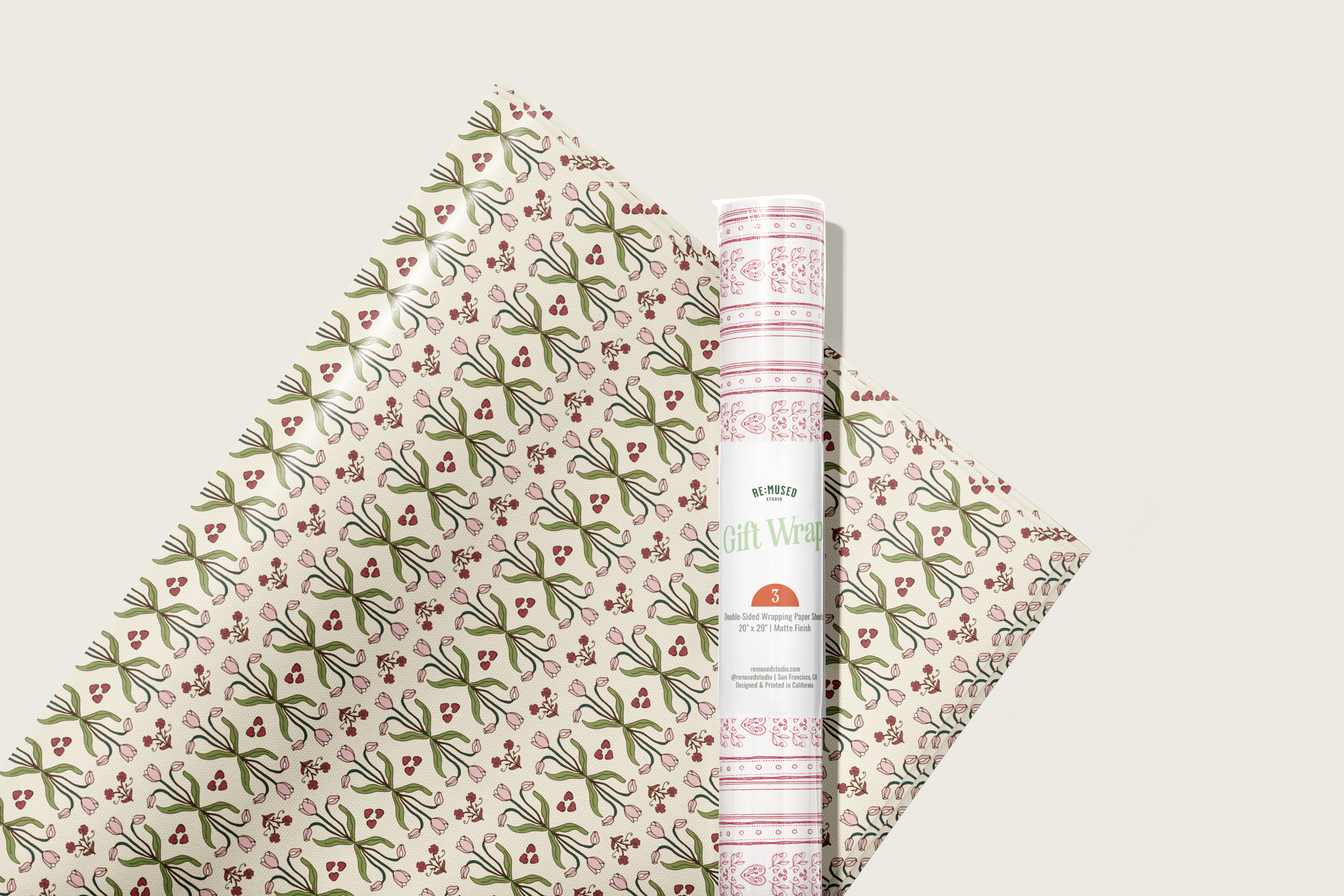 re:mused studio - Venta al por mayor Sobre de papel de regalo - Papel de regalo Brasserie - Doble cara8