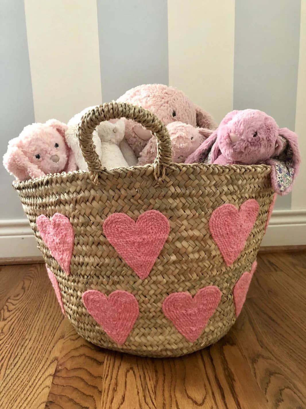 High crafty – wholesale Basket – Heart Basket – Hand-Embroidered Moroccan Straw Bag in Pink o16