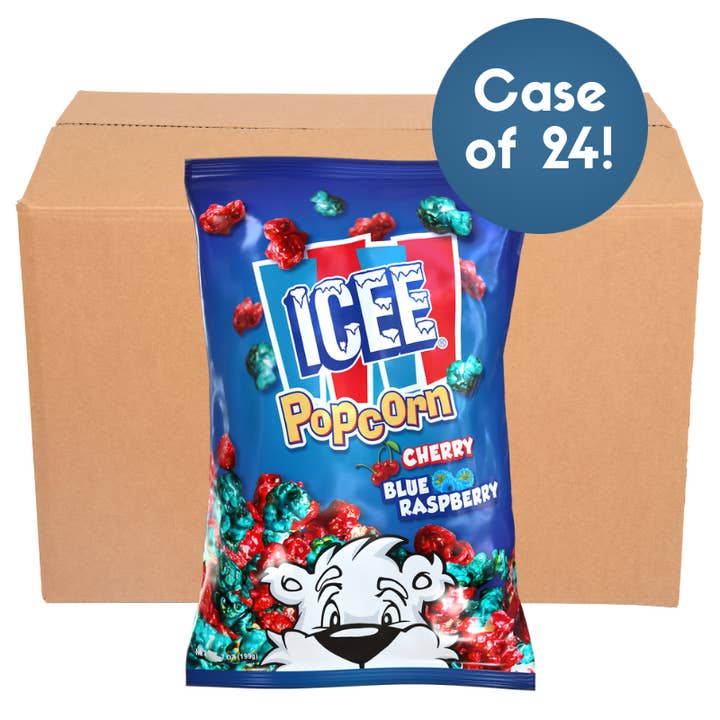 ICEE Popcorn Bags - 7oz (Pack of 24) for wholesale by Santa Cruz Fun Foods
