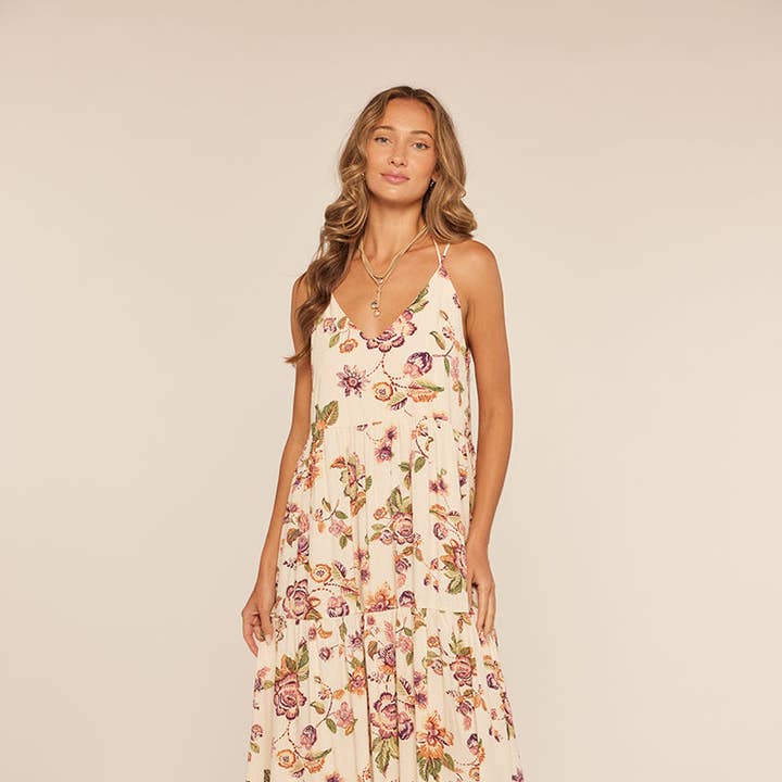 Vestido Acácia - Floral Creme por atacado de Kylie Paige