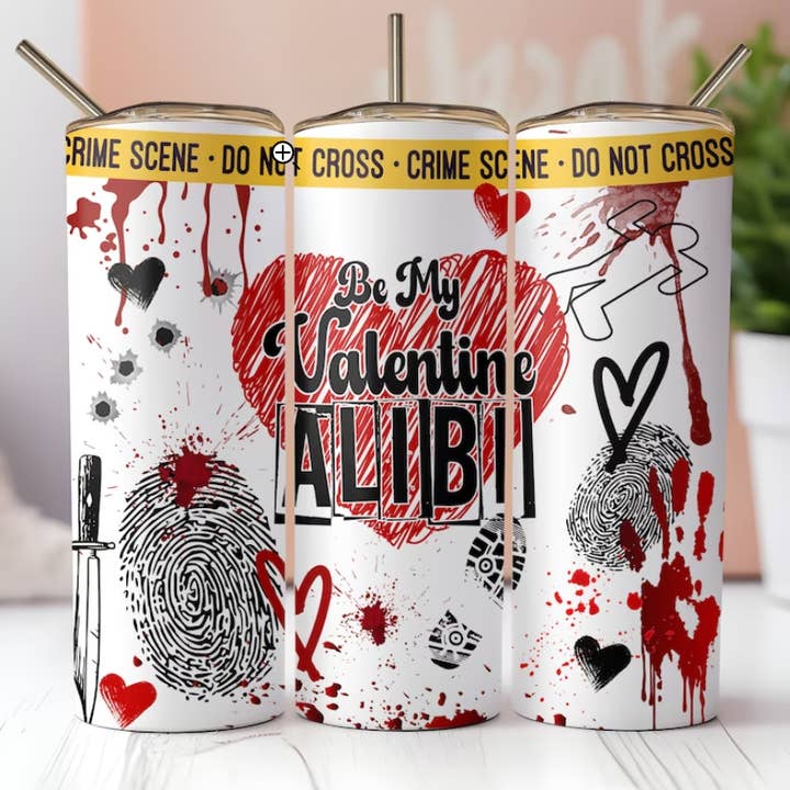Alibi Divertido dos Namorados True Crime | Tumbler por atacado de Designs by Robyn