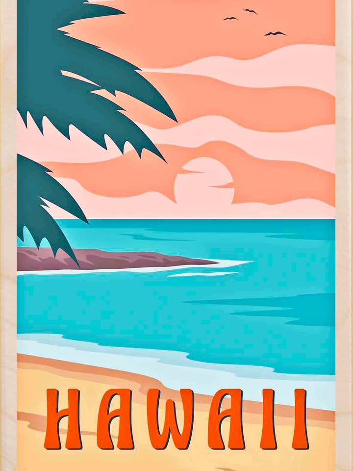 Hawái - Tarjetas y imanes ecológicos para venta al por mayor de THE WOODEN POSTCARD COMPANY