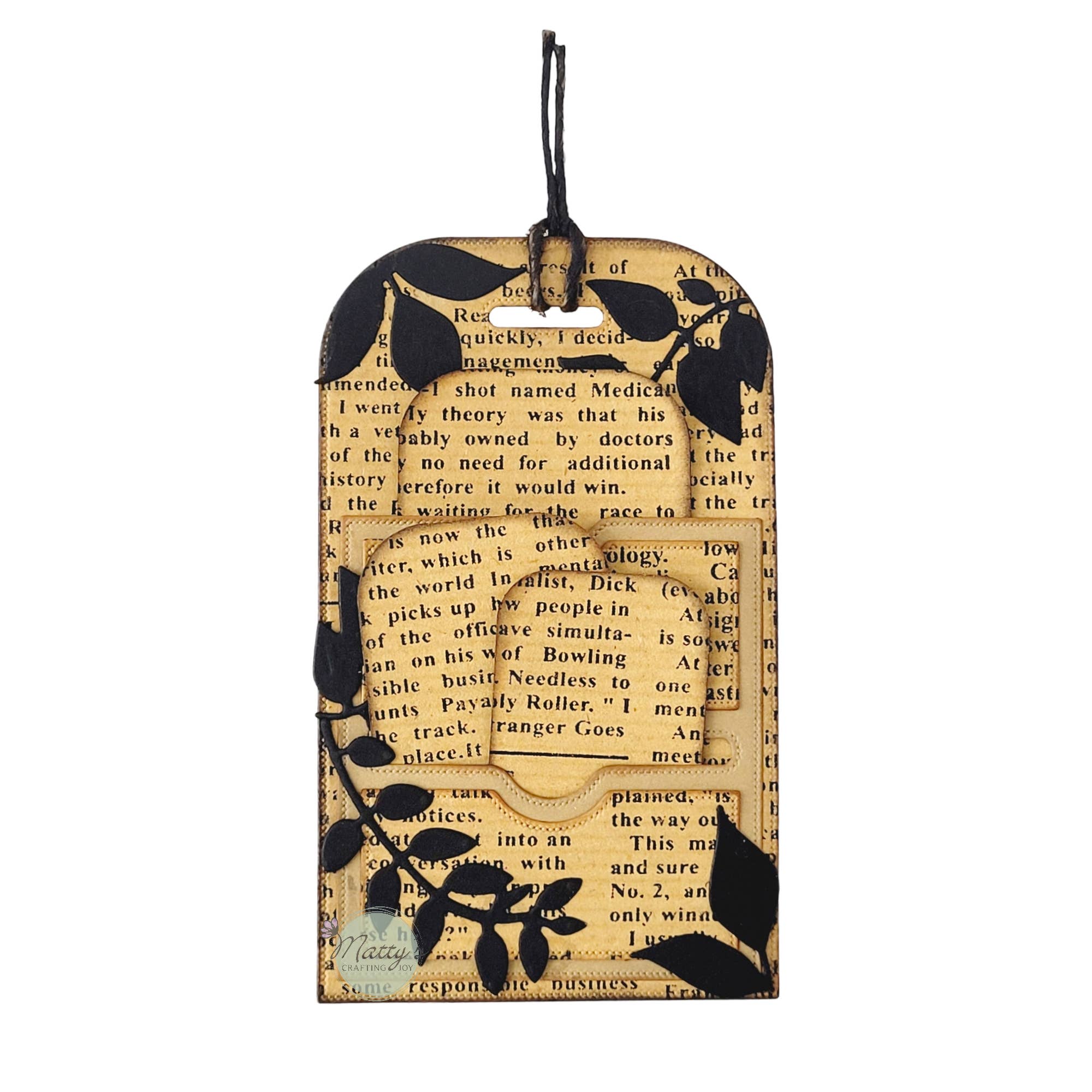 Matty's Crafting Joy – wholesale Scrapbook – Stitched Pocket Tag Die Cut, Set of 32