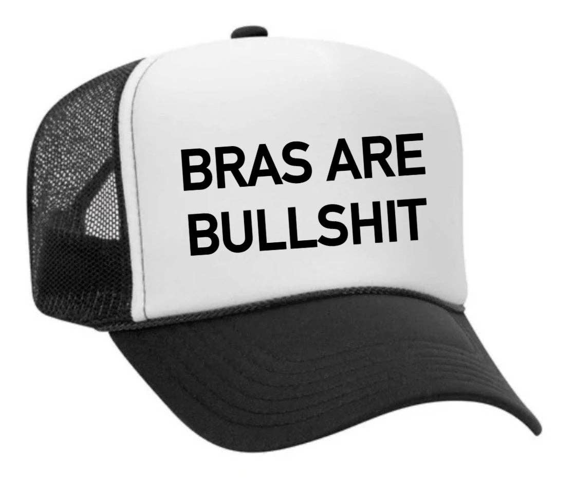 Inappropriate Trucker Hats - Wholesale Trucker Hat - Women's - Bras Are Bullshit Trucker Hat0