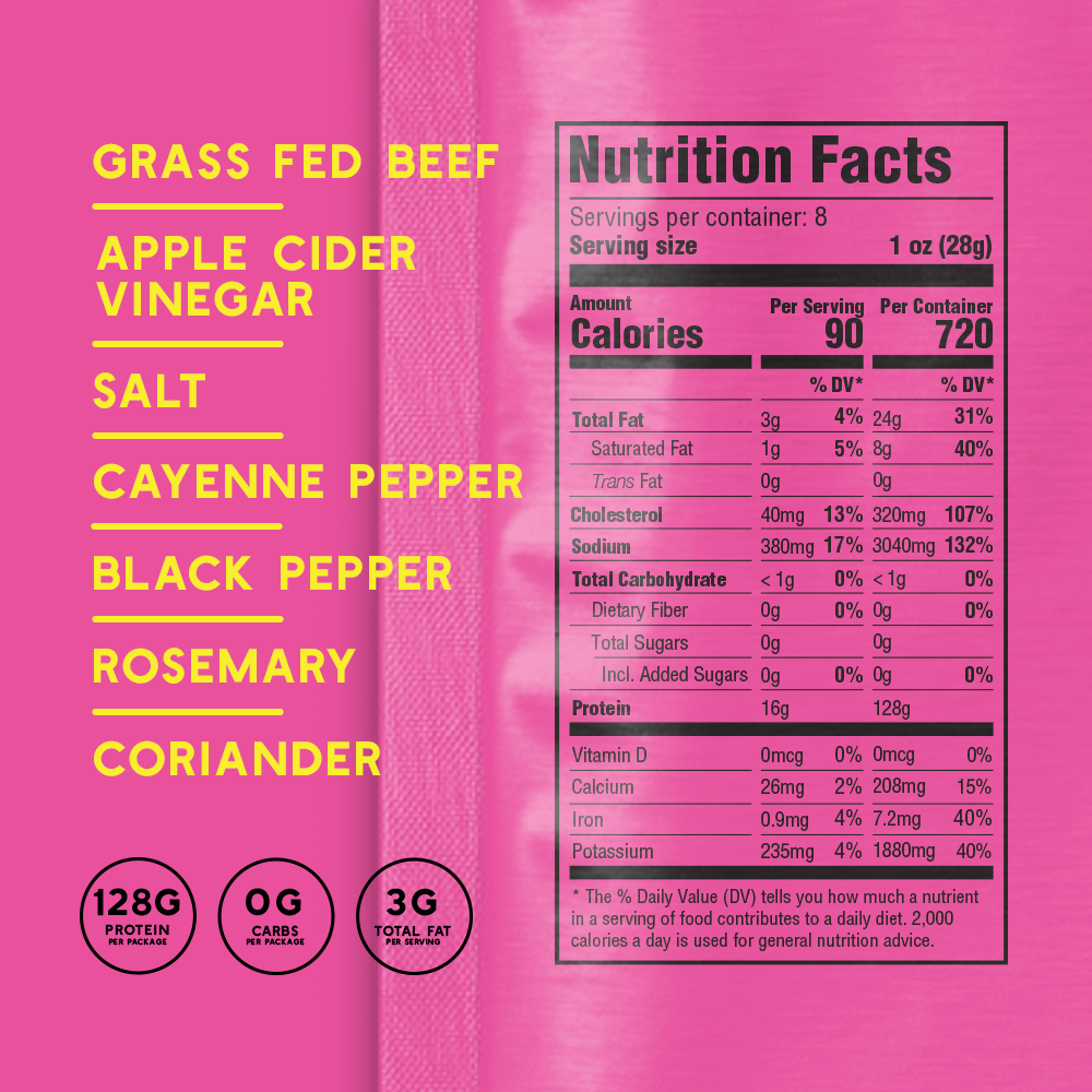 Brooklyn Biltong - Wholesale Jerky - 8oz Peri Peri Grass-Fed Zero Sugar Biltong Tender Jerky4