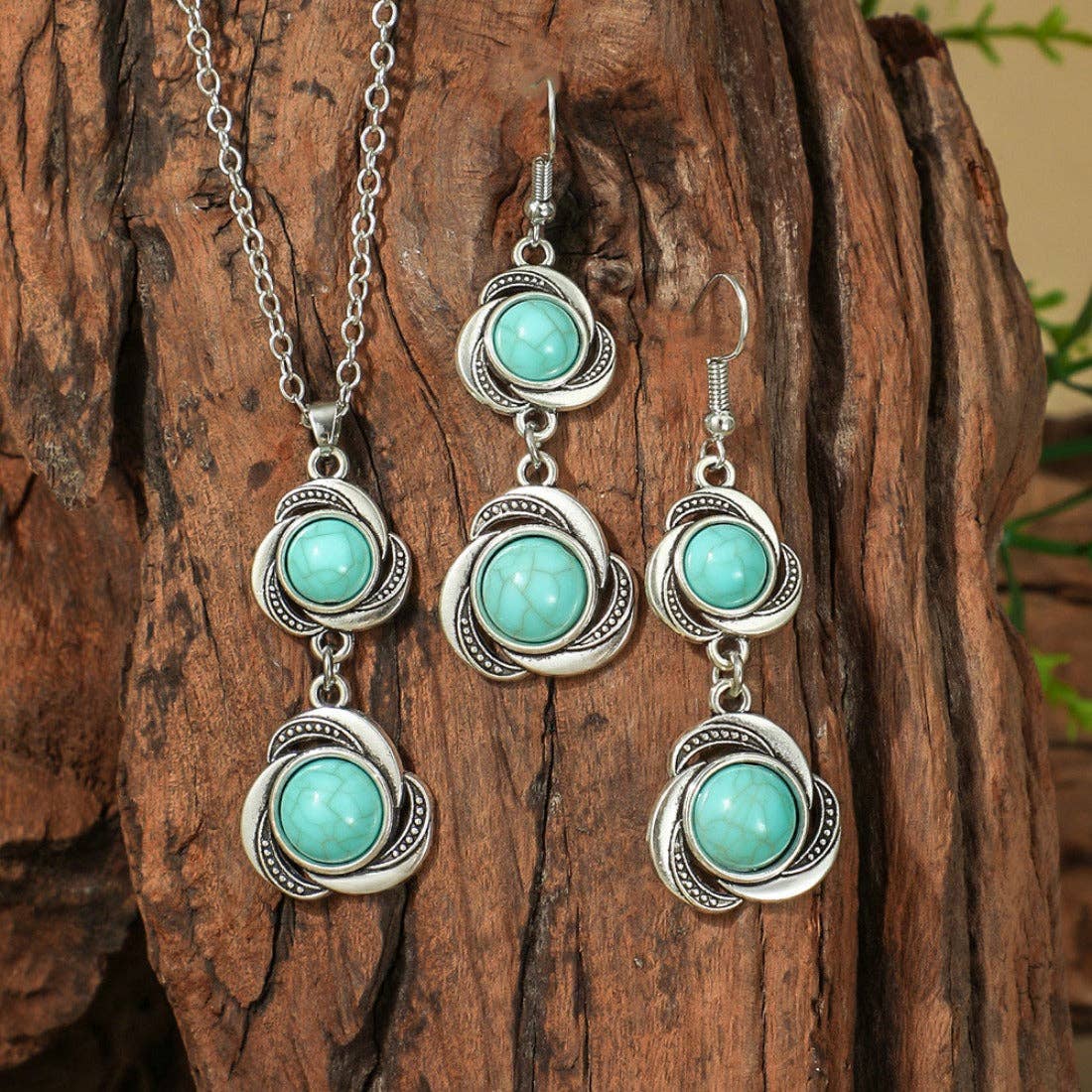 Magia Design - Wholesale Jewelry Set - Bohemian Turquoise Necklace and Earring Set6