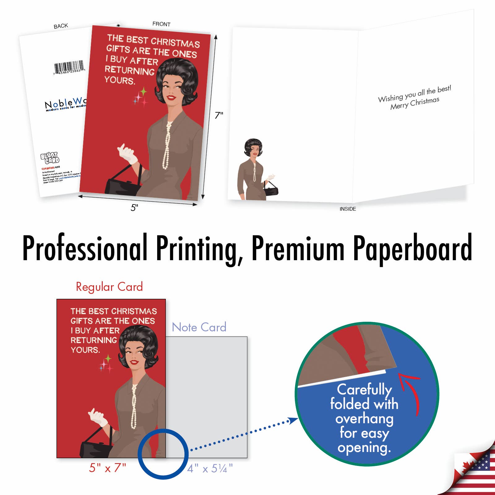 NobleWorks – postal de Natal por atacado – Cartão de Natal - Presentes devolvidos4