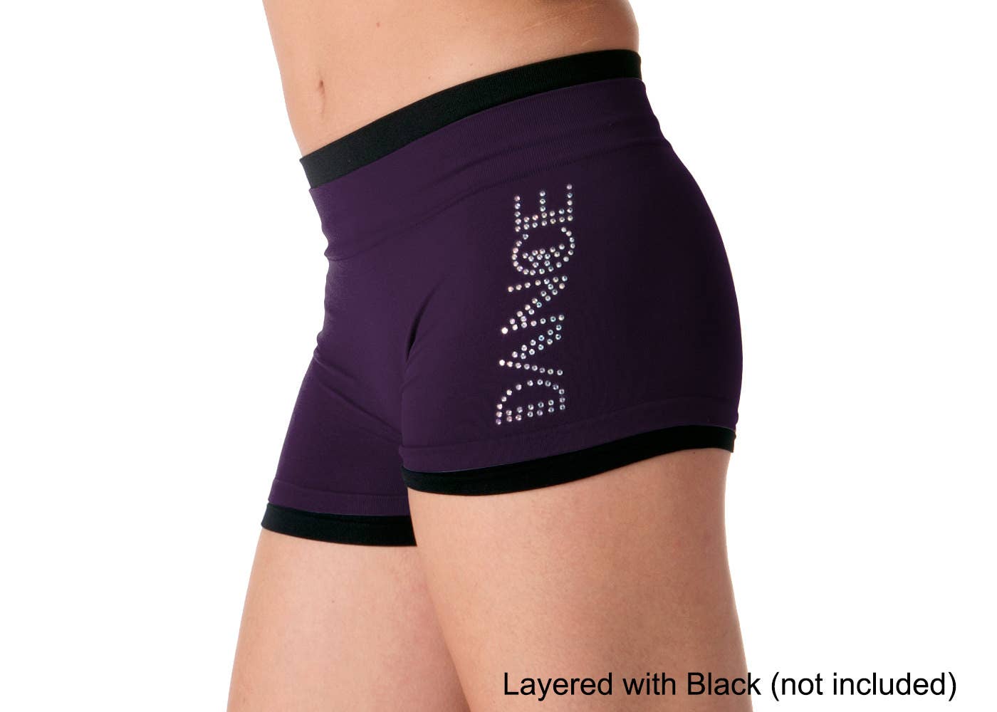 KurveShop - Wholesale Athletic Shorts - Women's - "DANCE" Rhinestone Boyshorts5