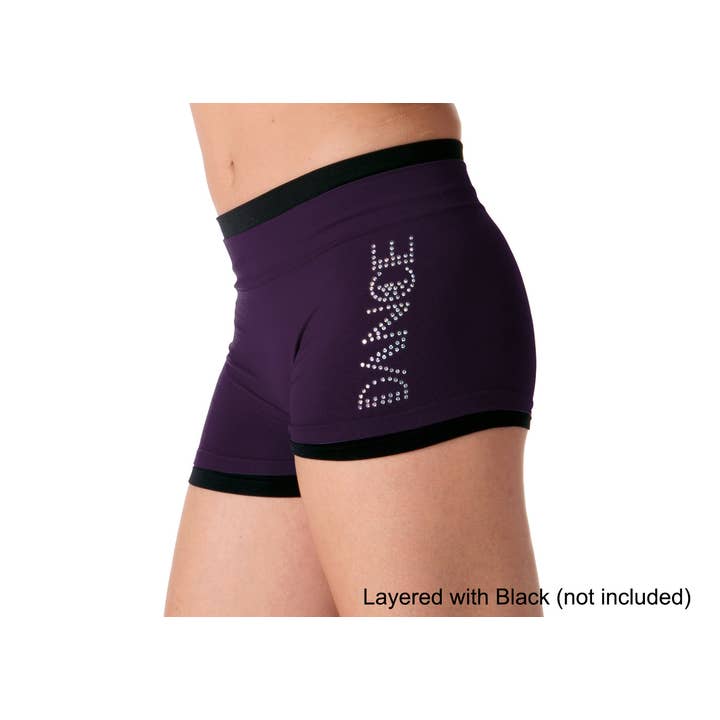 KurveShop - Wholesale Athletic Shorts - Women's - "DANCE" Rhinestone Boyshorts5