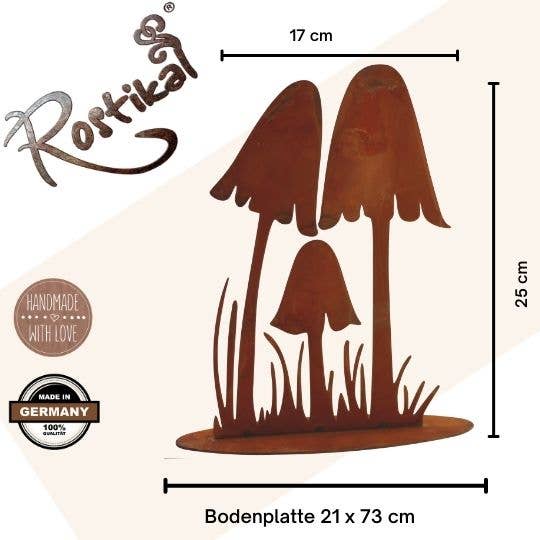 Rostikal - Wholesale Outdoor Ornament/Decor - Rust decoration mushrooms | Autumn decoration ideas made of metal for the garden0