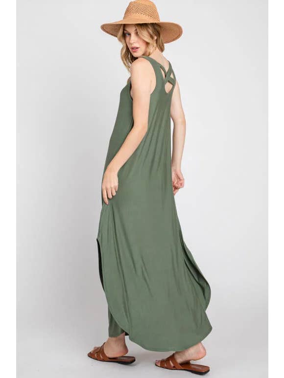 Final Touch - Wholesale Dress - Women's - Knit Tank Cross Back Maxi Dress13