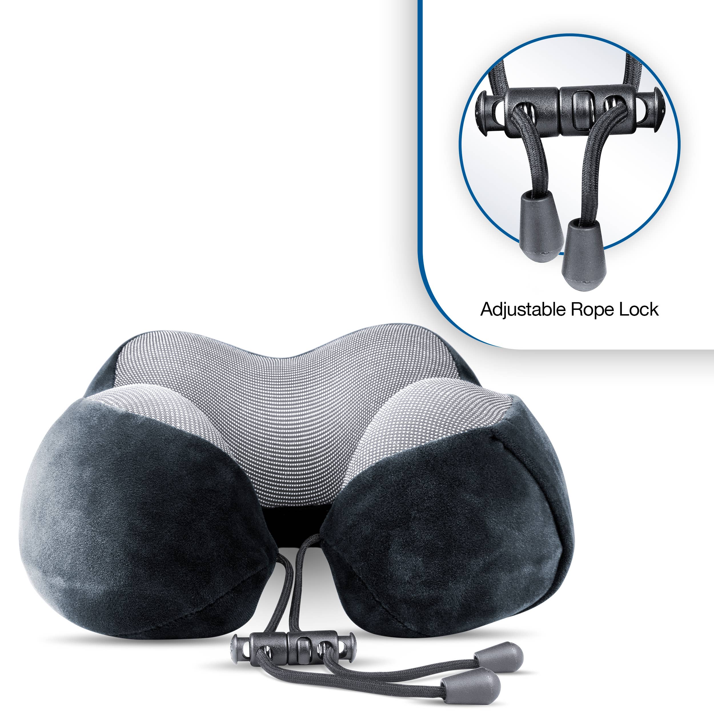 Cloudz - Wholesale Travel Pillow - Cloudz Tech Memory Foam Travel Pillow With Earplugs - Black1