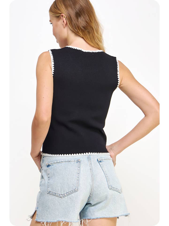 Strut & Bolt - Wholesale Shirt - Women's - Embroidered Knit Tank Top