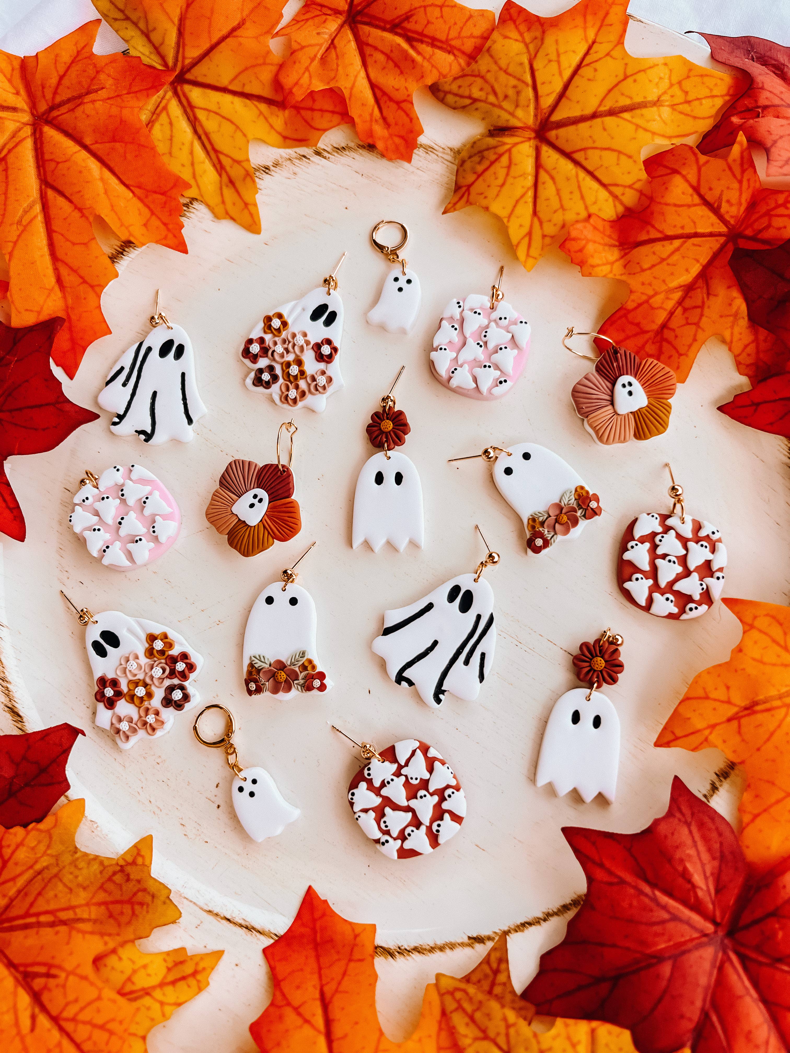 Noelle Earrings - Wholesale Dangle Earrings - Hot Ghoul Fall Earrings | Polymer Clay Earrings2