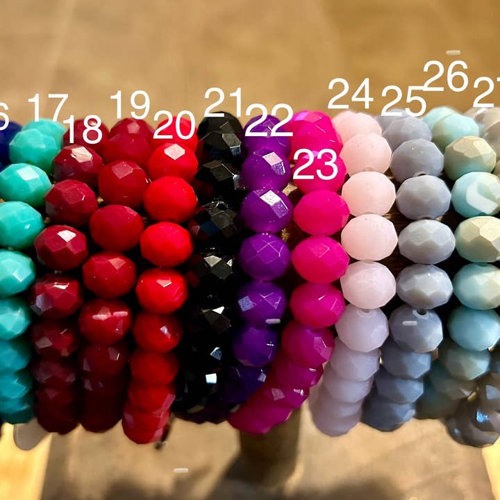 Braccialetti con singola perla di cristallo da 10 mm per la vendita all'ingrosso da parte di Sparkly South Wholesale