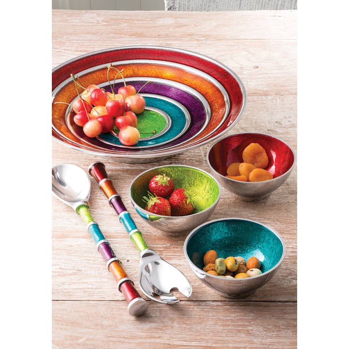 Namaste - Wholesale Decorative Plate/Dish/Bowl - Recycled Aluminium Multicolour Bowl