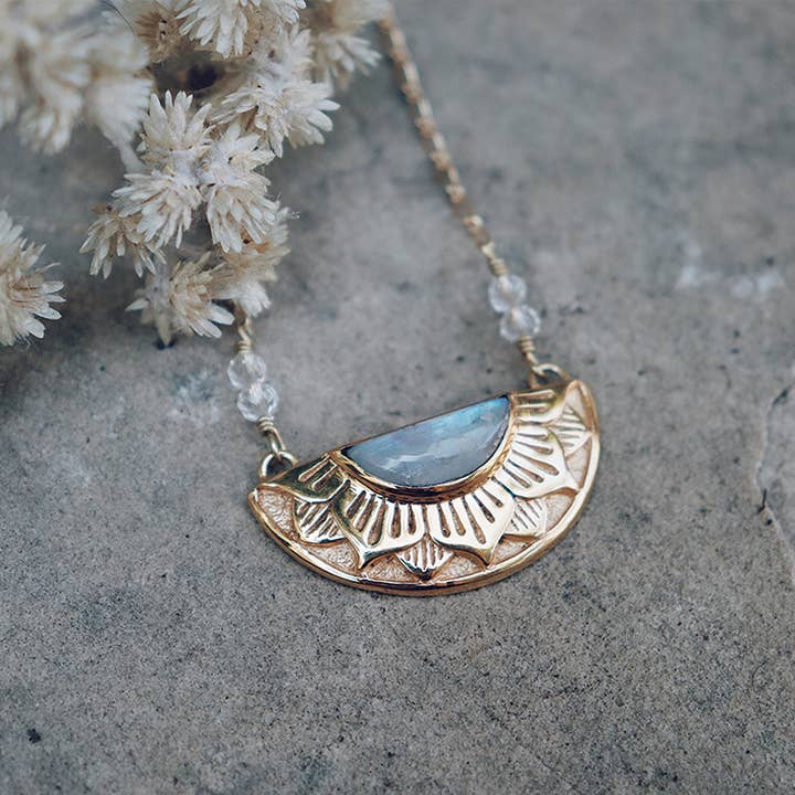 bahgsu jewels - Wholesale Pendant/Charm Necklace - Natural Mystic Necklace :: Moonstone