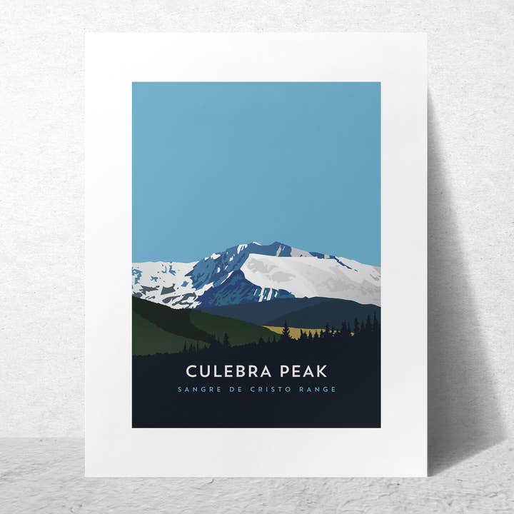Culebra Peak Colorado 14er Poster, Framed Art Print for wholesale by Hinterland Outdoors