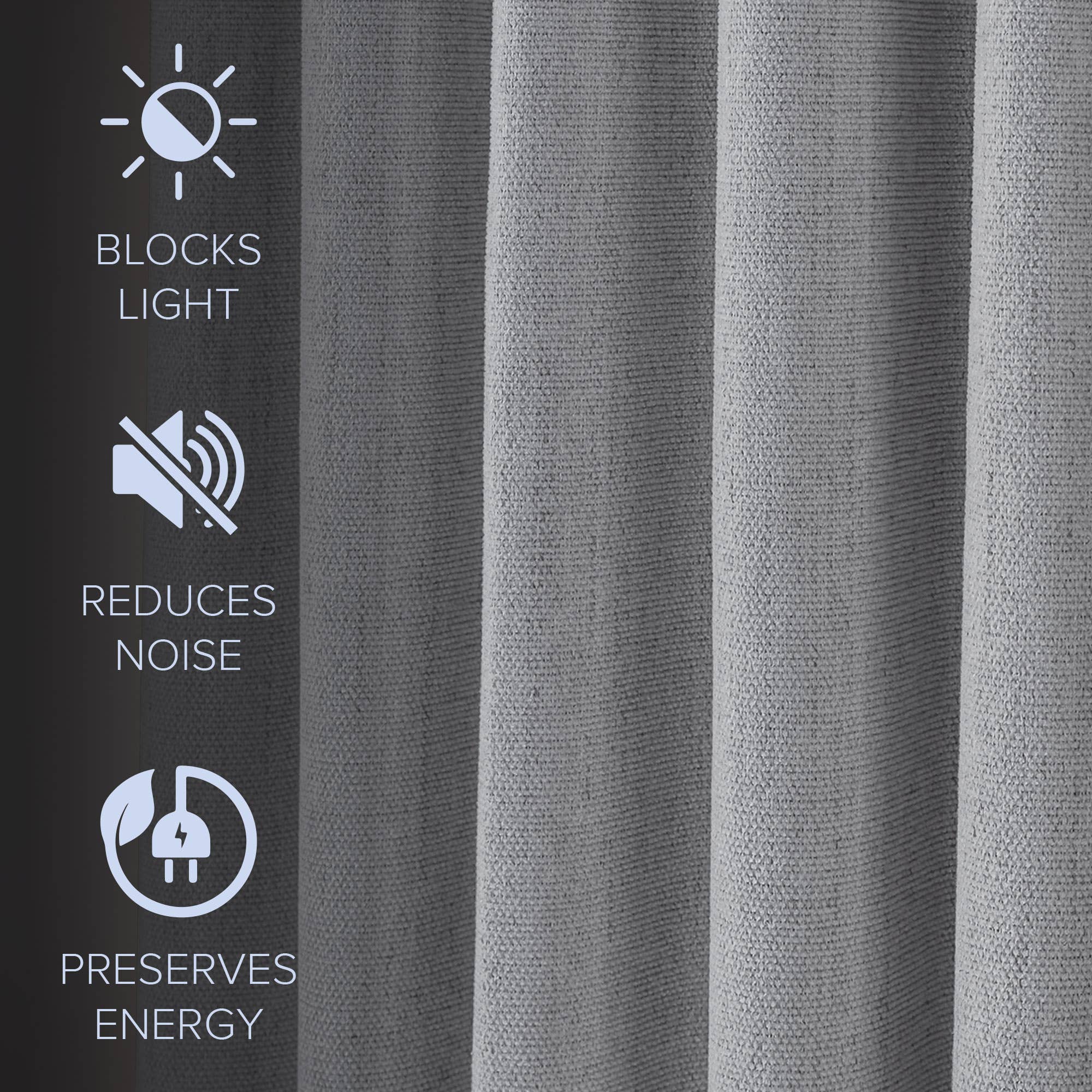 Awesome Home - Wholesale Curtain - Chenille Blackout Back Tab Curtains Pair, 2 Panels35