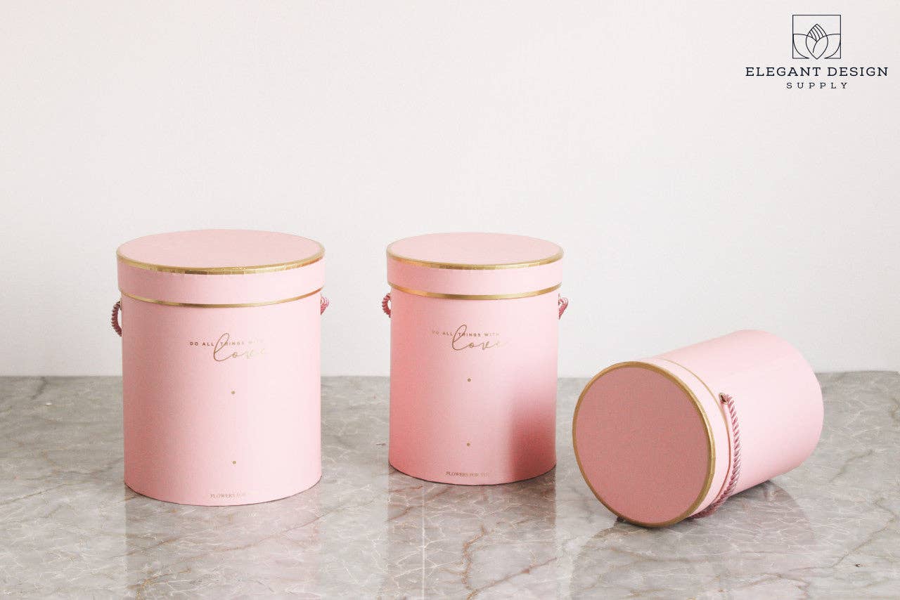 Elegant Design Supply - Wholesale Gift box - Do all things with Love Round Hat Flower Box9