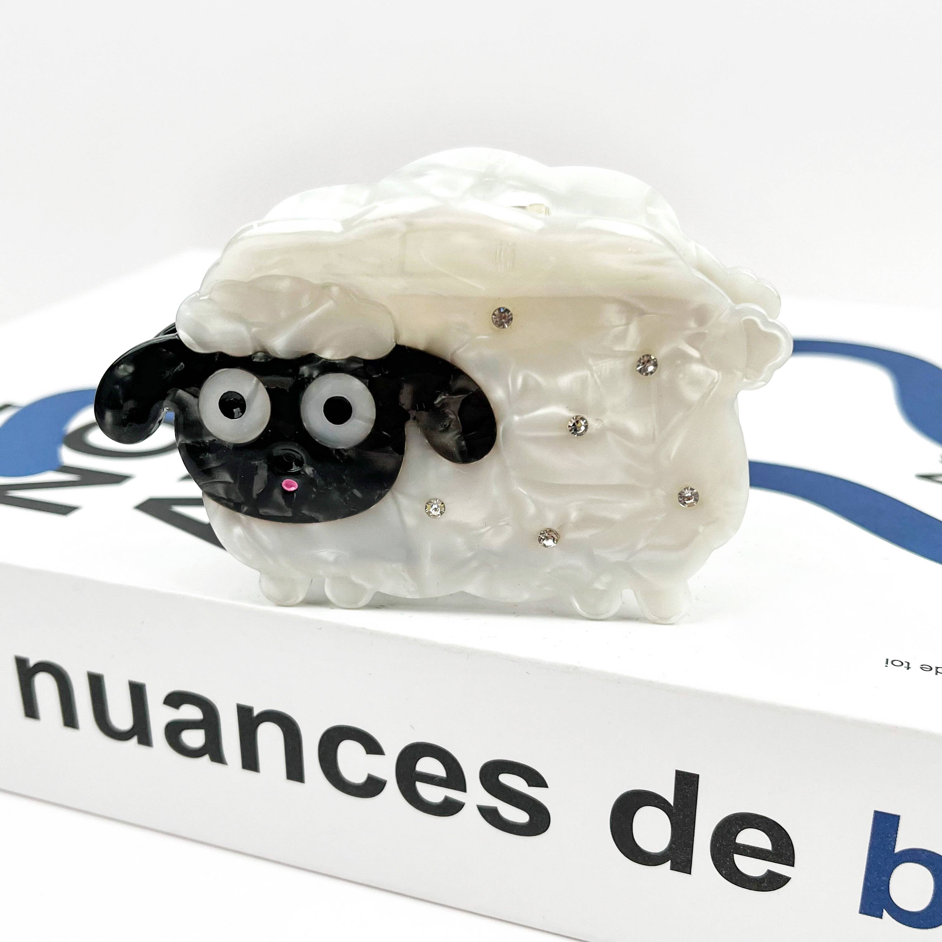 TheDivaSoap - Venta al por mayor Horquilla para el pelo - Mujer - Horquilla Oveja Negra, Accesorio para el Cabello de Acetato con Forma de Animal2