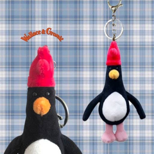 K-Wonderland – Großhandel Schlüsselanhänger – Unisex – Wallace & Gromit & Shaun das Schaf Plüsch-Schlüsselanhänger - 15 cm4