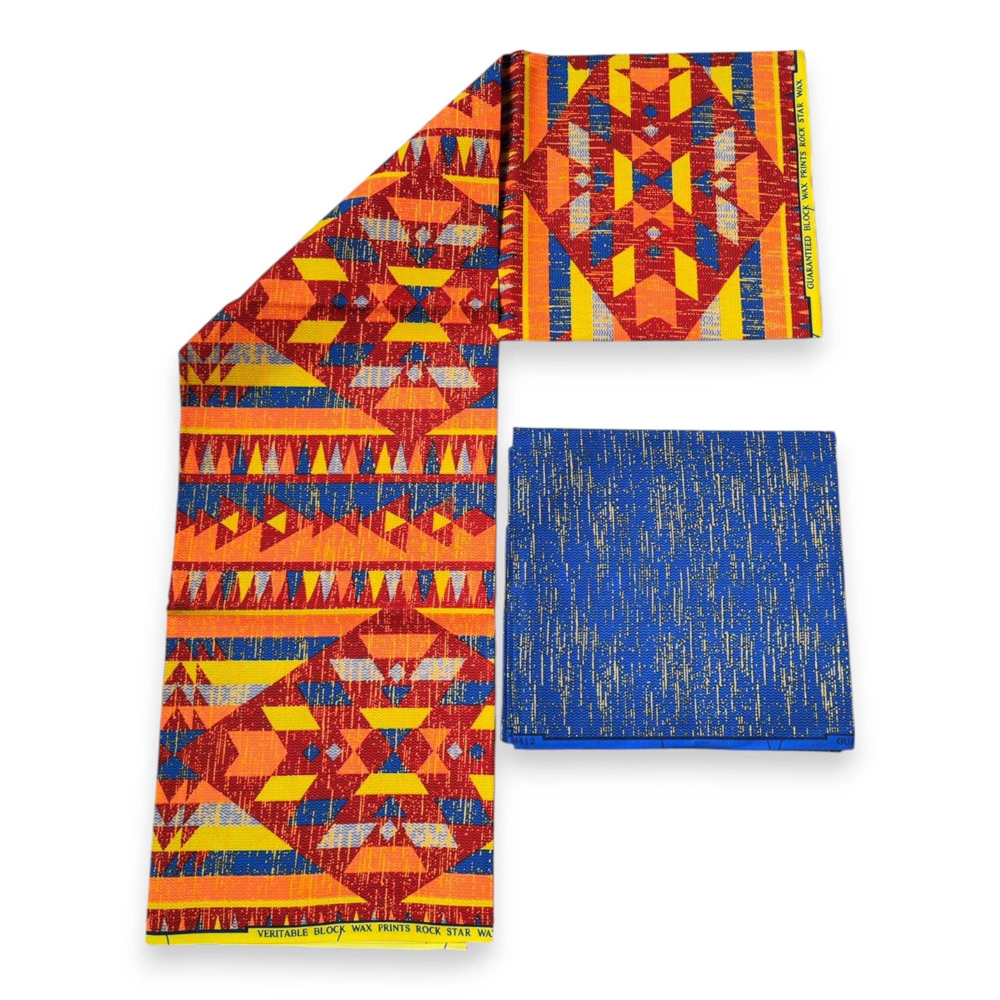 AfricanFabs - Wholesale Fabric - African print fabric - Two-Tone print Polycotton - 6 Yards Combination (4+2 Yards) PO-50280