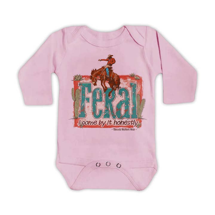 Remuda Western Wear - Wholesale Bodysuit (Non-Footed) - Baby - Feral, I Come By It Honestly Infant One Piece Romper9