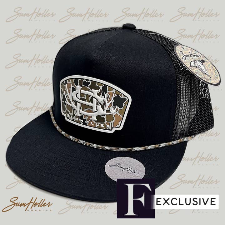 Ridge&Holler - Wholesale Trucker Hat - Unisex - Sumholler Wilderness Black
