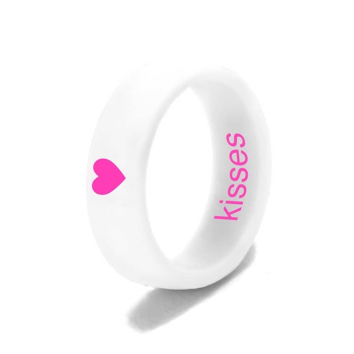 Anello reversibile con cuore e baci Flip per la vendita all'ingrosso da parte di Flip Rings