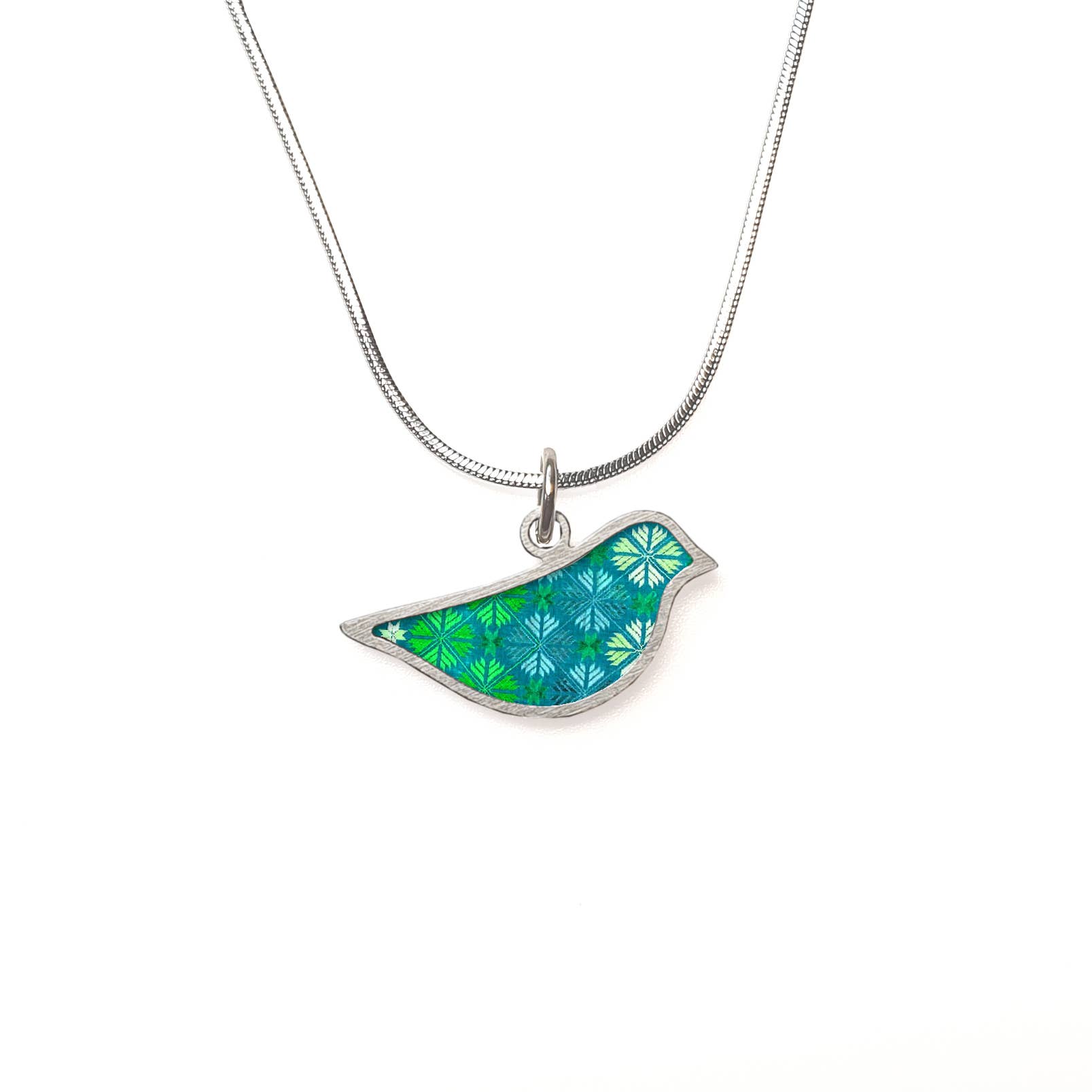 Noa Jewellery - Wholesale Pendant/Charm Necklace - Bird pendant with a decorated ceramic0