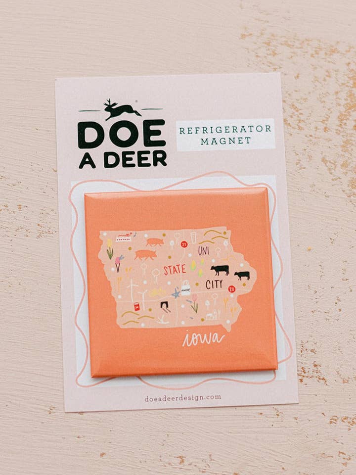 Imán para nevera Iowa para venta al por mayor de Doe A Deer