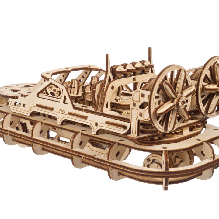 Ukidz LLC - Wholesale DIY Craft Kit - UGears Rescue Hovercraft -Wooden 3D Puzzles - DIY