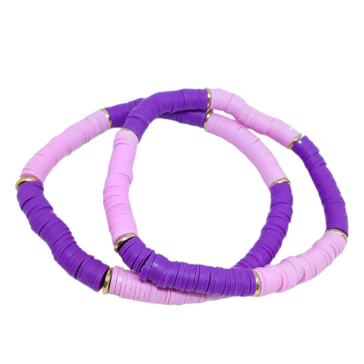 Lila Heishi Armreif für den Großhandel von Bijoux de Delone, LLC