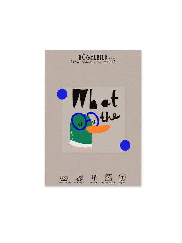 Halfbird - Wholesale Sticker - Randloze strijkapplicatie 'What the duck'1